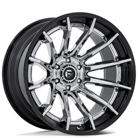 22" Fuel Wheels FC403 Burn Chrome with Gloss Black Lip Off-Road Fusion Forged Rims