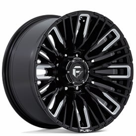 20" Fuel Wheels D849 Rebar 8 Gloss Black Milled Off-Road Rims