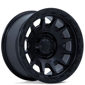 18" Fuel Wheels FC884 Fortress Matte Black with Gloss Black Lip Off-Road Rims