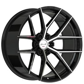 22" Gianelle Wheels Astra 6 Gloss Black Machined Flow Formed Off-Road Rims