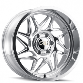 20" Cali Wheels 9112 Gemini Polished Milled Off-Road Rims 
