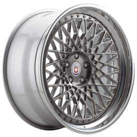 22" HRE Wheels 501 Brushed Dark Clear Center with Polished Clear Outer and Gloss Silver Inner Forged Rims