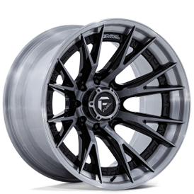 20" Fuel Wheels FC402 Catalyst Gloss Black with Brushed Dark Tinted Clear Face and Lip 8-Lug Off-Road Fusion Forged Rims