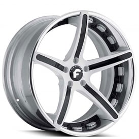 20" Forgiato Wheels Aggio-ECL Custom 2 Tone Face with Chrome Lip Forged Rims