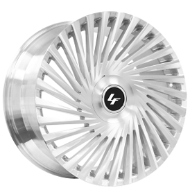 24" Lexani Forged Wheels LM-03 Brushed Silver Monoblock Forged Rims