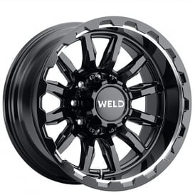 20" Weld Off-Road Wheels Gauntlet W137 Gloss Black Milled Rotary Forged Rims
