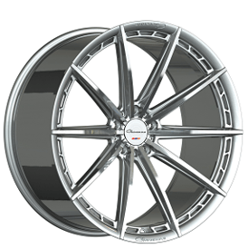 20x9" Giovanna Alesanna Gloss Silver Machined Flow Formed Wheels (5x112/114/120, +25mm) 