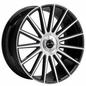 26" Gianelle Wheels Verdi with Cap Black Machined Rims
