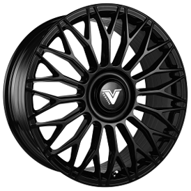 22" Vertini Wheels VL-1 Gloss Black Floating Cap Flow Formed Rims 