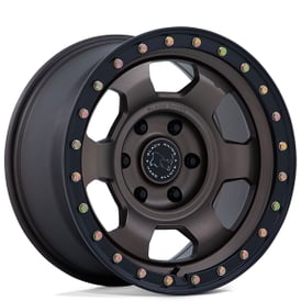 17" Black Rhino Wheels Trooper BR029 Burnt Bronze with Matte Black Lip Crossover Rims 
