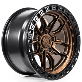 17" Arena Wheel Co A109 Hustle Smoked Bronze Center with Satin Black Lip 5-Lug Off-Road Rims 