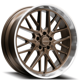22" Corsart Wheels R504 Kingpin Matte Bronze with Diamond Cut Lip Rims 