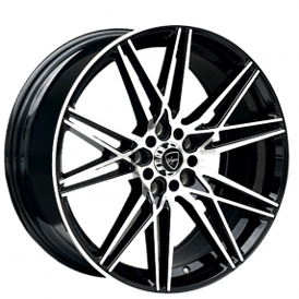 18" Elegant Wheels E005 Gloss Black with Machined Face Rims