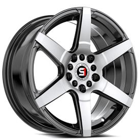 16" SPEC-1 Wheels SPT-34 Gloss Black with Machined Rims 