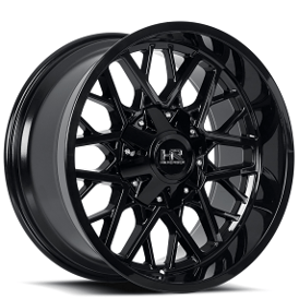 20" Hardrock Wheels H714 Bomber Gloss Black Off-Road Rims