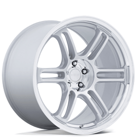 19" Staggered Rotiform Wheels RC209 RPS Matte Silver with Diamond Cut Lip Rims