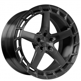 22" Staggered Lexani Forged Wheels LF-Euro Sport M-Formula Black Monoblock Forged Rims