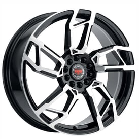 18" Revolution Racing Wheels RR22 Black Machined Rims