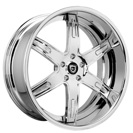 19" Staggered Lexani Forged Wheels LF-725 Aqua Chrome with Crystal Inserts Rims