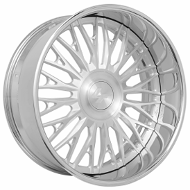22" Lexani Forged Wheels Tally-XL Brushed Silver Face with Chrome Lip Rims