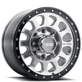18" Method Wheels 315 Polished with Gloss Black Lip Off-Road Rims 