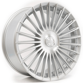 22" Staggered Select Precision Alloys Wheels S103 Bristol Gloss Silver Machined Rims 