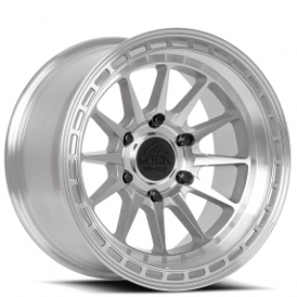17" Lock Off-Road Wheels Baja Machined with Clear Coat Crossover Rims