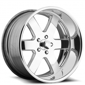 18" U.S. Mags Forged Wheels Hustler 6 US446 Polished Tuckin Series Rims 