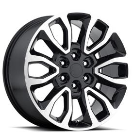 20" Ford F150 Raptor Wheels FR 53 Black Machined OEM Replica Rims