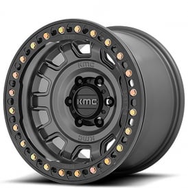 17" KMC Wheels KM236 Tank Beadlock Anthracite Off-Road Rims