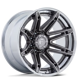 24" Fuel Wheels FC401 Brawl Platinum with Chrome Lip Off-Road Fusion Forged Rims