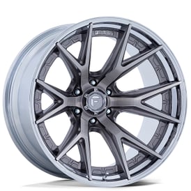 20" Fuel Wheels FC402 Catalyst Platinum with Chrome Lip Off-Road Fusion Forged Rims