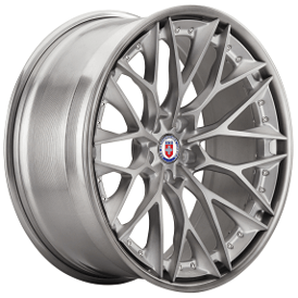 24" Staggered HRE Wheels S200 Frozen Dark Clear Center with Brushed Dark Clear Outer and Inner Forged Rims