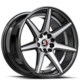 17" SPEC-1 Wheels SP-73 Gloss Black with Machined and Undercut Rims 