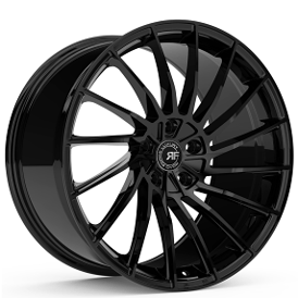 20" Road Force Wheels RFF-3 Gloss Black Flow Formed Rims