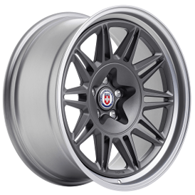 22" Staggered HRE Wheels 528 Satin Charcoal with Frozen Polished Clear Barrel Forged Rims