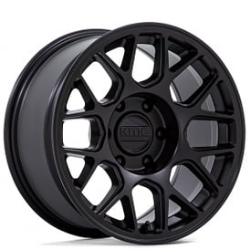 17" KMC Wheels KM730 Hatchet Matte Black Off-Road Rims