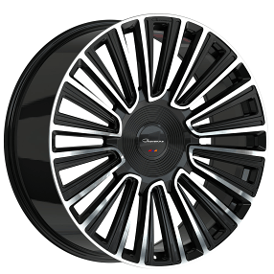 26" Giovanna Wheels Trento Gloss Black Machined Flow Formed Floating Cap Rims