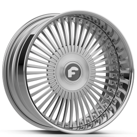 20" Forgiato Wheels Trimestre Brushed Face with Chrome Lip XL Floating Cap Forged Rims 