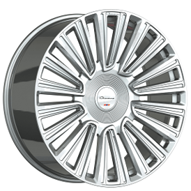 26" Giovanna Wheels Trento Gloss Silver Machined Flow Formed Floating Cap Rims