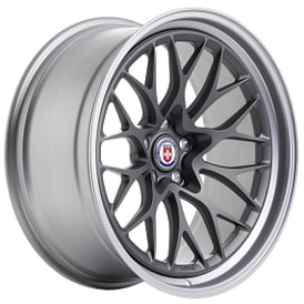 20" HRE Wheels 520 Satin Charcoal with Frozen Polished Clear Barrel Forged Rims