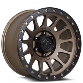 20" Lock Off-Road Wheels Yosemite Matte Desert Bronze with Matte Black Ring Rims