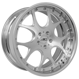 19" AC Forged Wheels ACF912 Brushed Face with Chrome Lip Three Piece Rims 