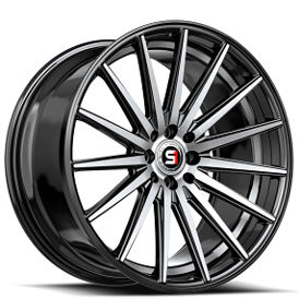 18" SPEC-1 Wheels SP-69 Gloss Black with Machined and Undercut Rims 