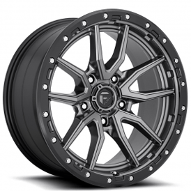 20" Fuel Wheels D680 Rebel Anthracite Center with Black Lip 5-Lug Off-Road Rims 