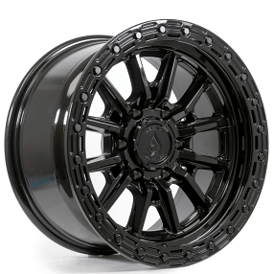 17" Arena Wheel Co A106 Trek Gloss Black Off-Road Rims 