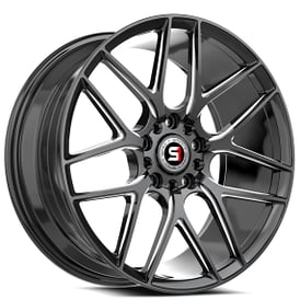 18" SPEC-1 Wheels SP-78 Gloss Black with Milled Rims 