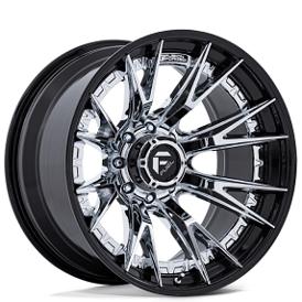 24" Fuel Wheels FC402 Catalyst Chrome with Gloss Black Lip 8-Lug Off-Road Fusion Forged Rims