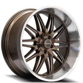 22" Corsart Wheels R509 Alcatraz Matte Bronze Milled with Diamond Cut Lip Rims 