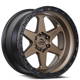 18" Lock Off-Road Wheels Olympus Matte Desert Bronze with Matte Black Ring Rims